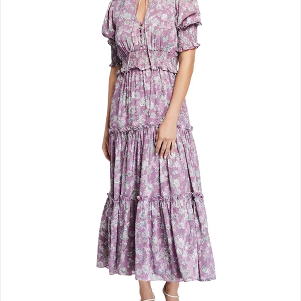Alexis Isarra Tiered Ruffle Floral-Print Dress